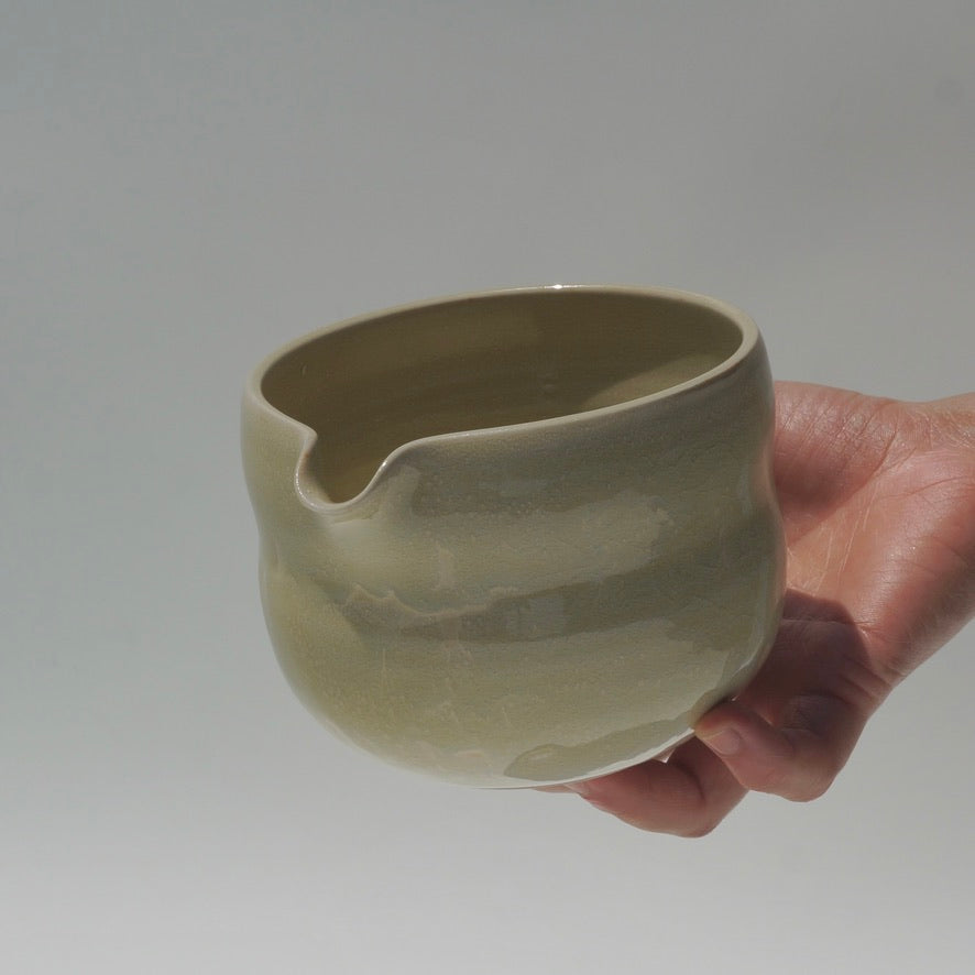 SECONDS, Bubble matcha bowl, Mottled yellow