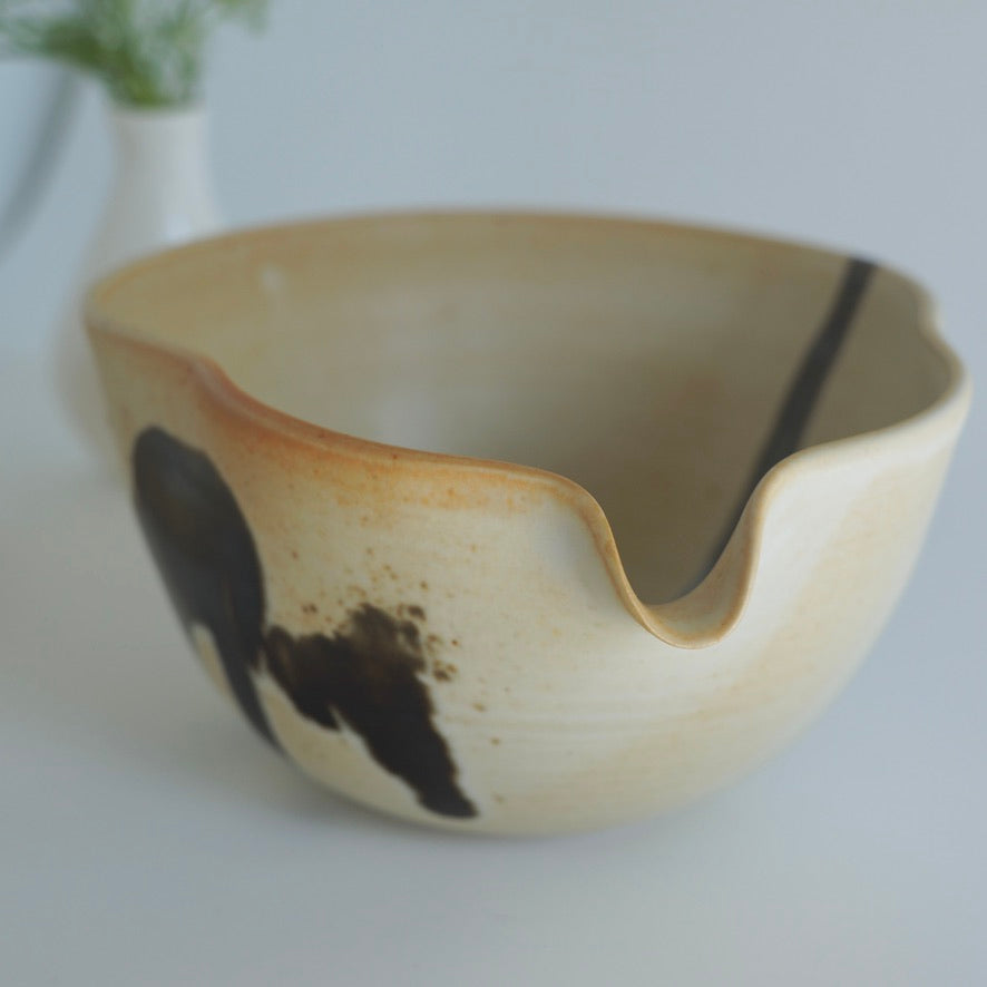 Wavy Matcha Bowl, Onyx