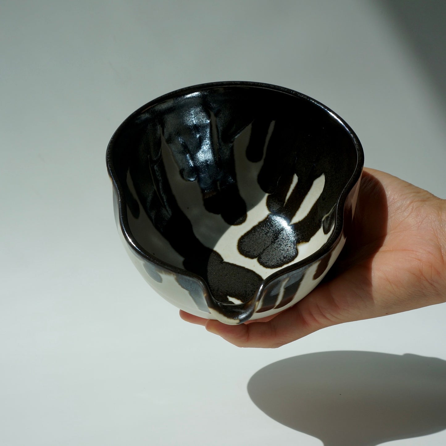 Wavy Matcha Bowl, Onyx melt