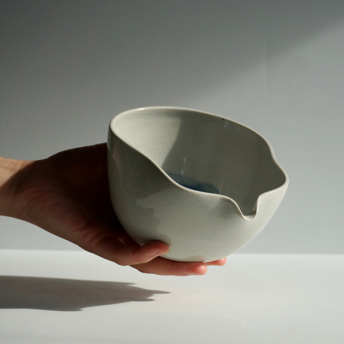 Wavy Matcha Bowl, Icy Periwinkle
