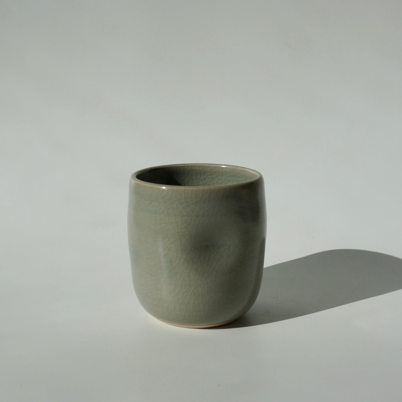 Small dimple cup, celadon
