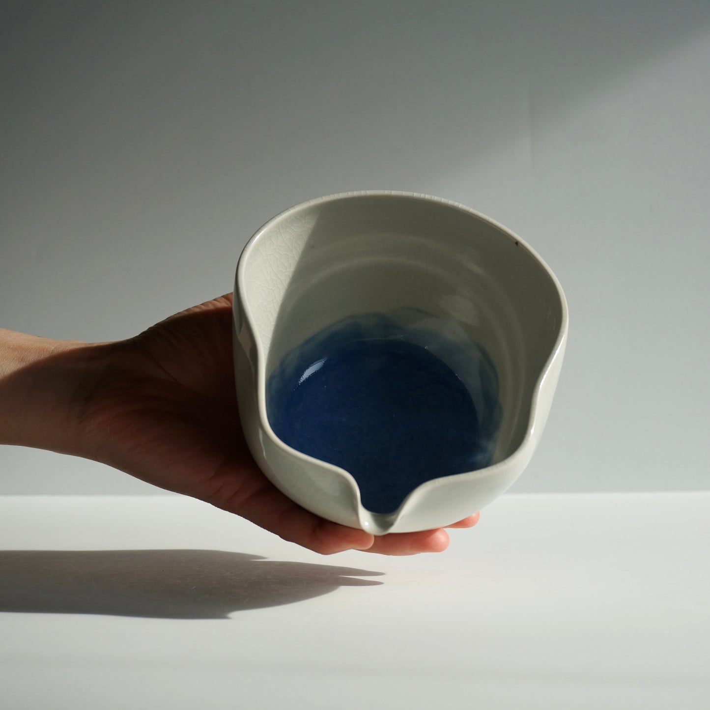 Wavy Matcha Bowl, Icy Periwinkle
