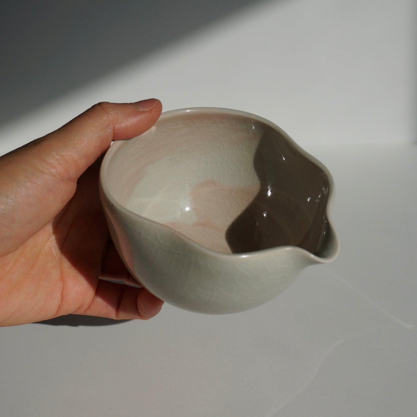 handmade ceramic small spouted bowl by Kongji Pottery