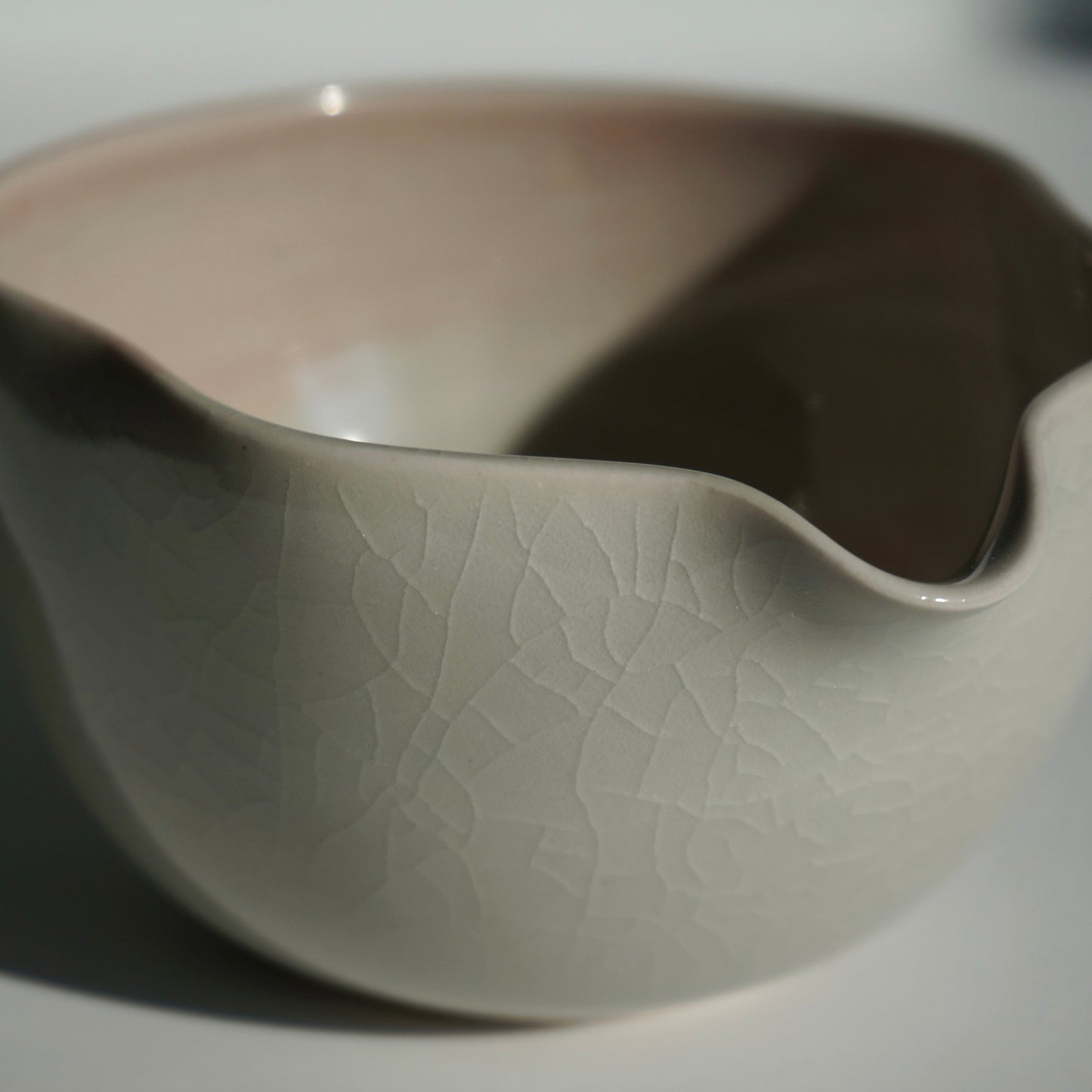 handmade ceramic small spouted bowl by Kongji Pottery