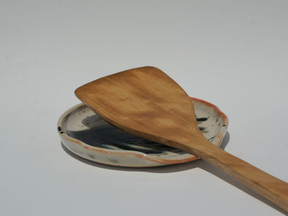 Wavy spoon rest, Shino 02