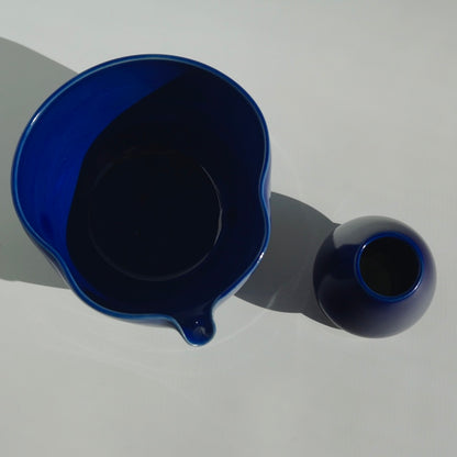 Wavy Matcha Bowl, Cornflower blue