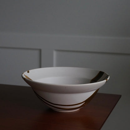 Serving bowl, Satin amber