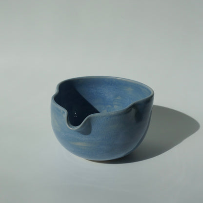 Wavy Matcha Bowl, Blue cloud