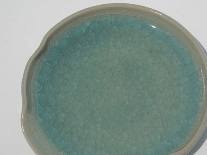 Wavy spoon rest, Celadon