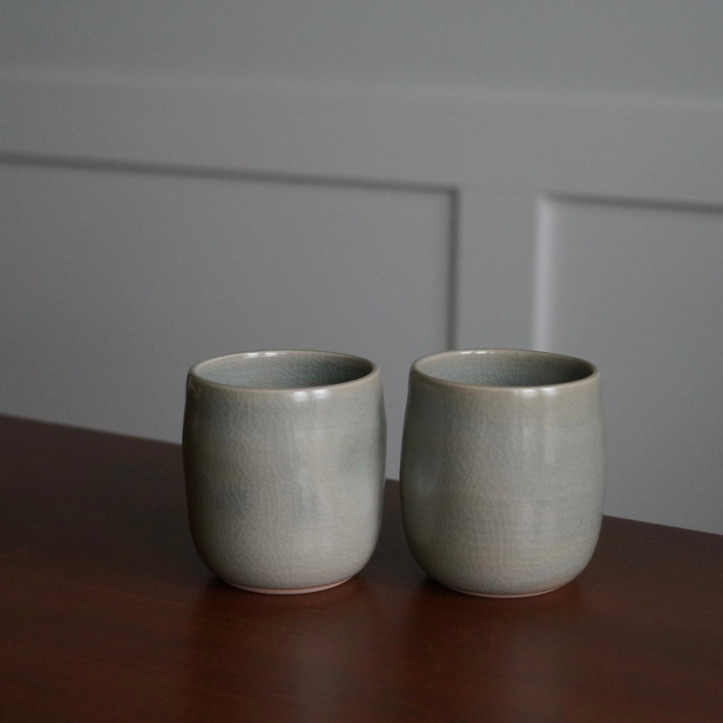 Small dimple cup, celadon