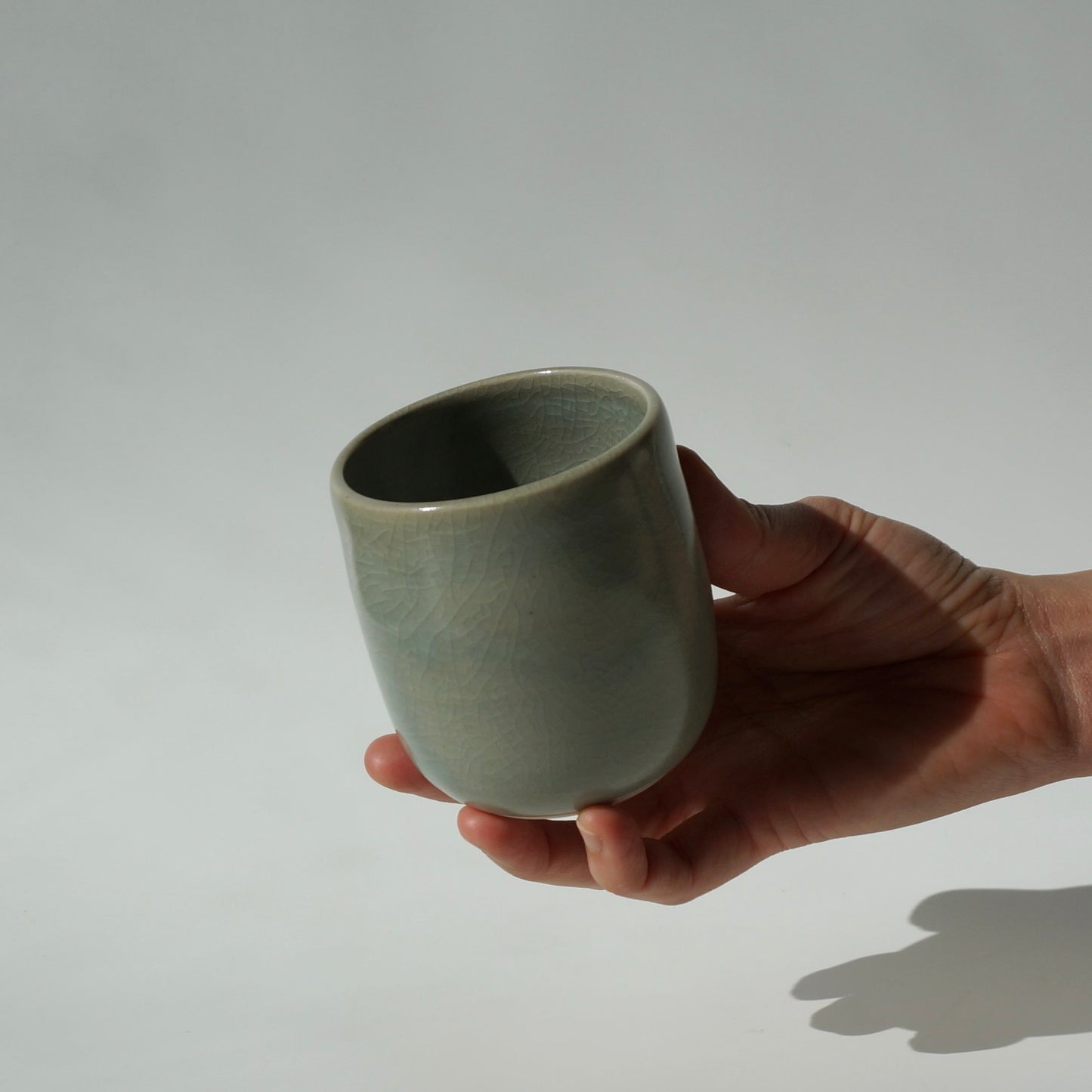 Small dimple cup, celadon