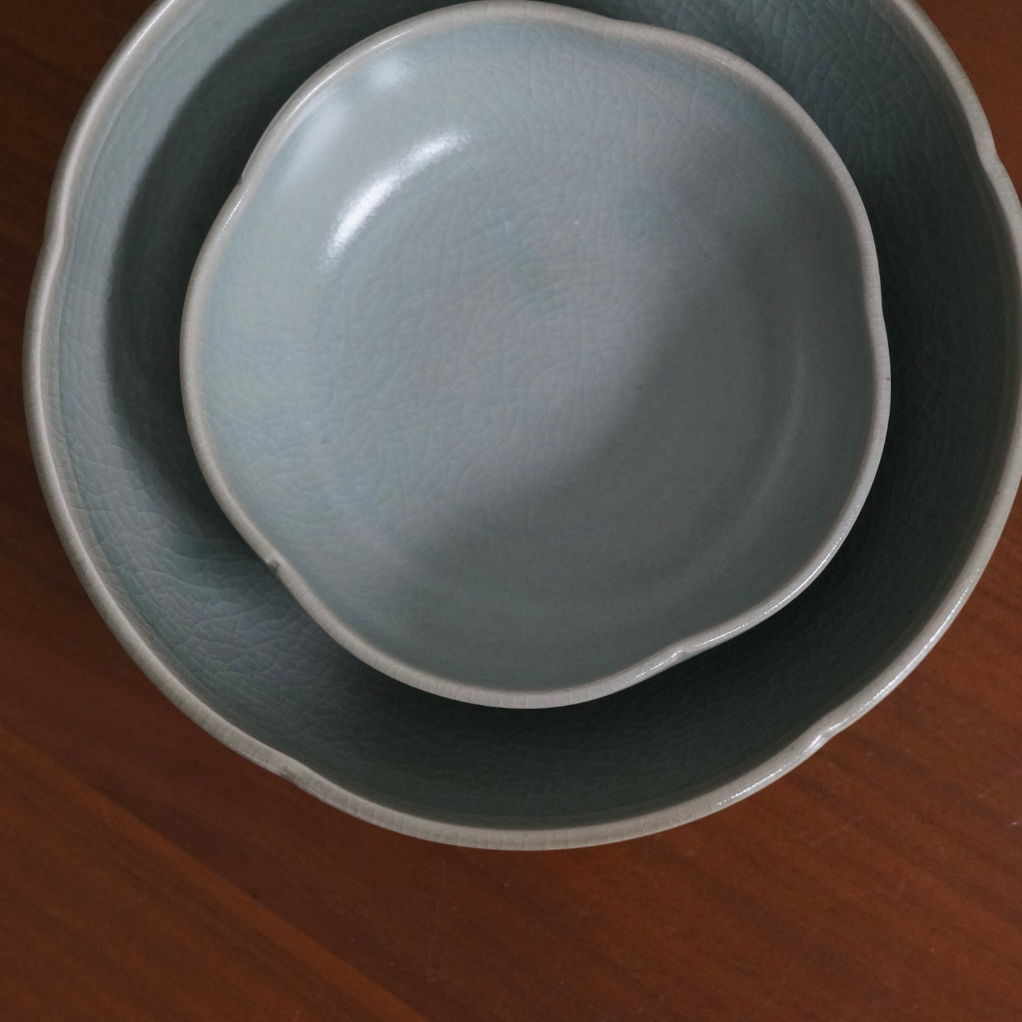 Petal bowl, celadon (MADE TO ORDER)