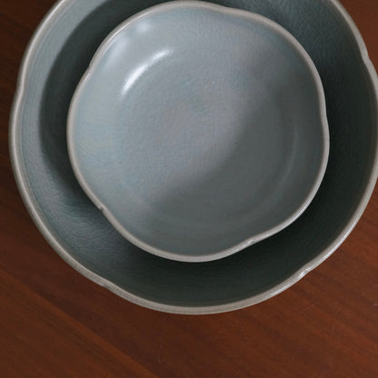 Petal bowl, celadon (MADE TO ORDER)