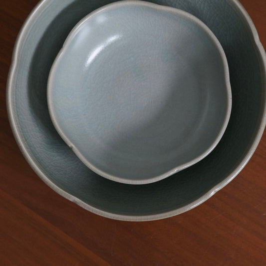 Petal bowl, celadon (MADE TO ORDER)