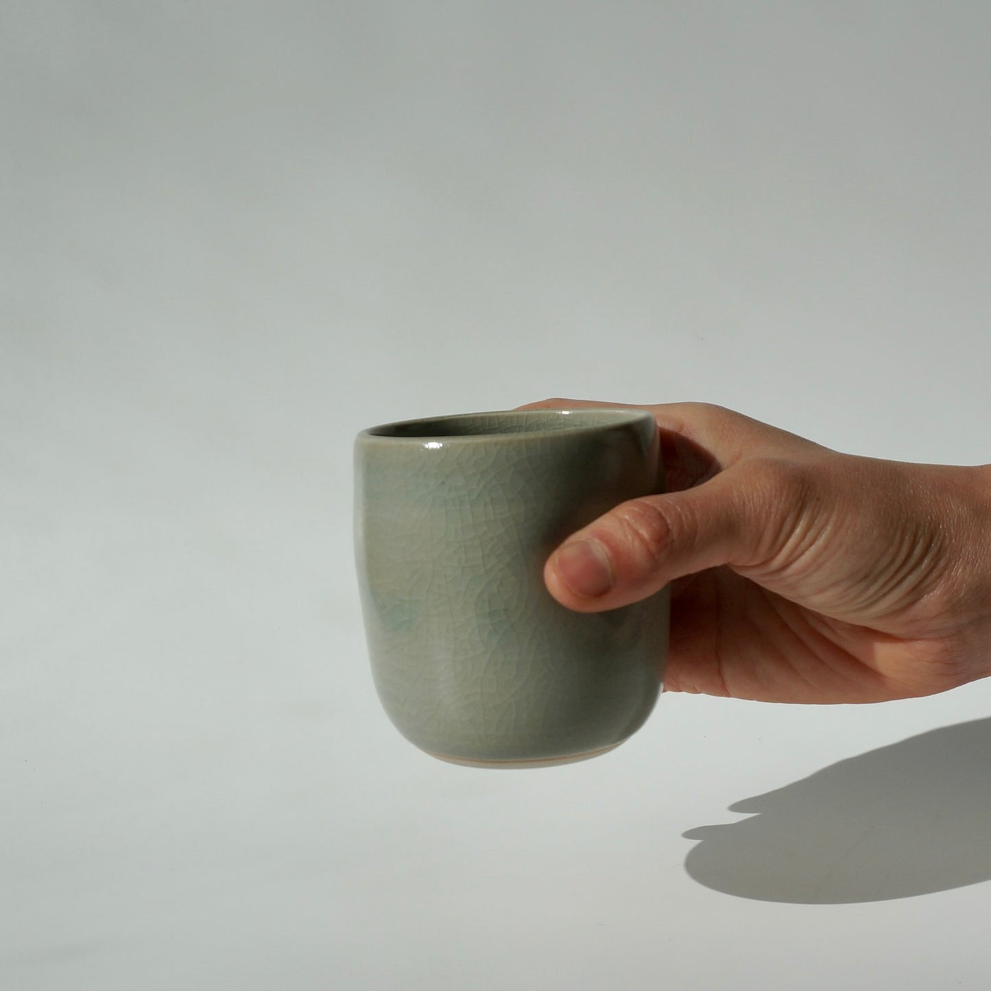 Small dimple cup, celadon