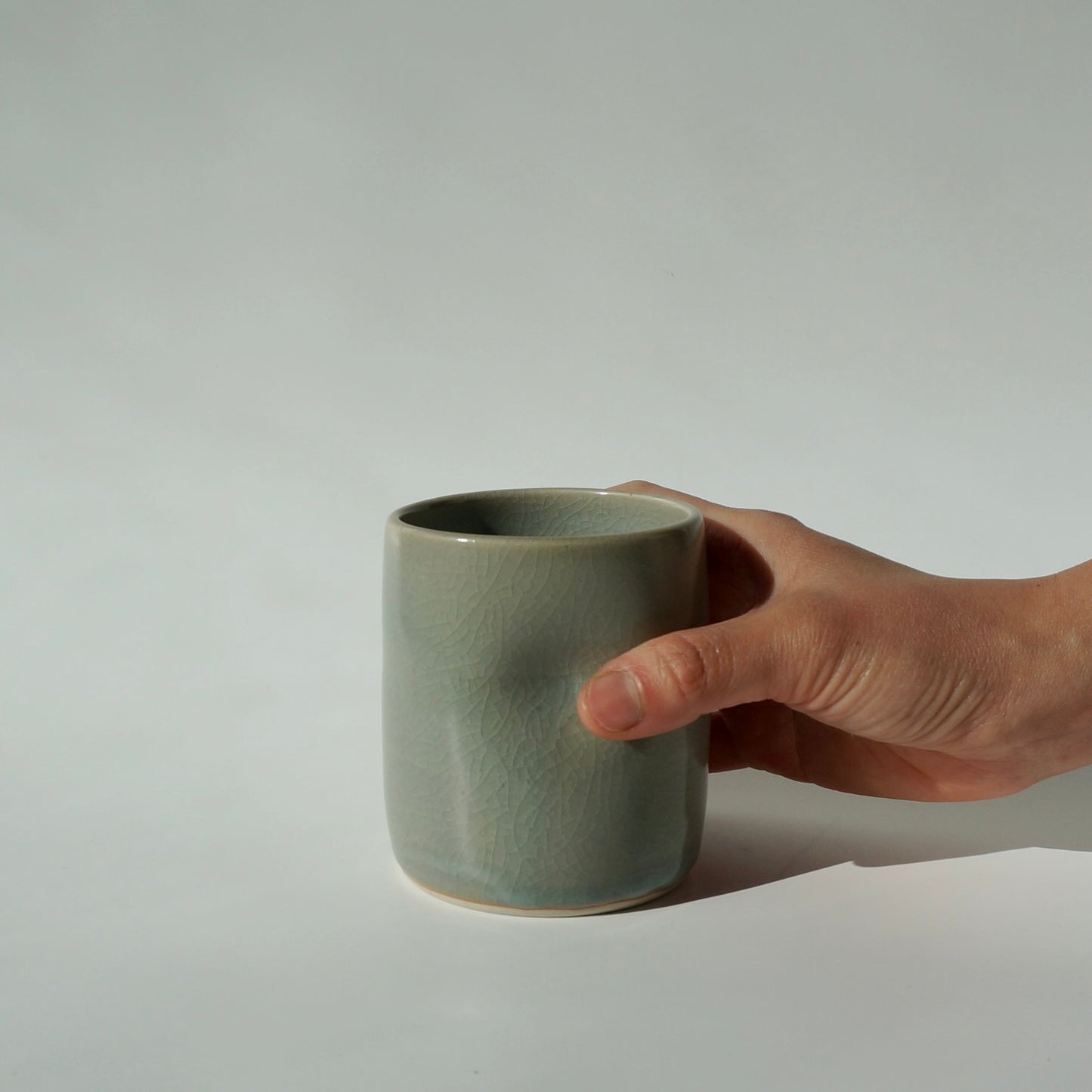 Dimple cup, Celadon