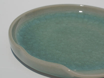 Wavy spoon rest, Celadon