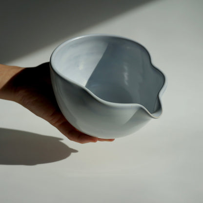 Wavy Matcha Bowl, Blueberry milk