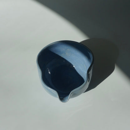 Wavy Matcha Bowl, Blue cloud