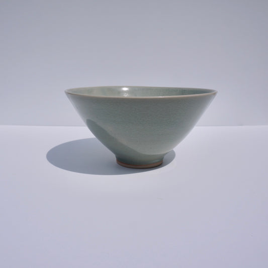 Handmade ceramic large angled bowl by Kongji Pottery