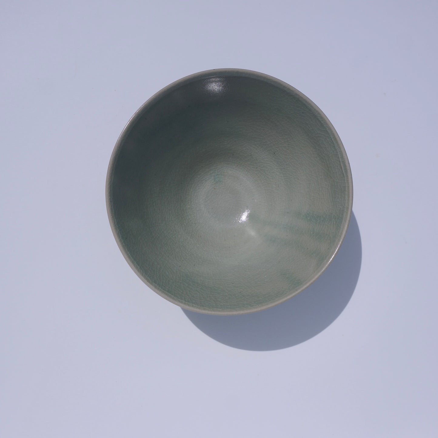 Handmade ceramic large angled bowl by Kongji Pottery