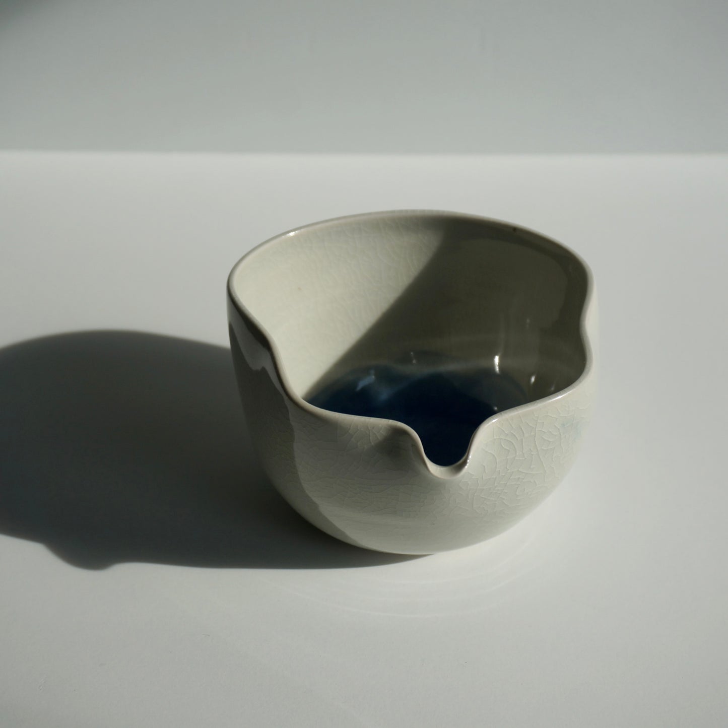 Wavy Matcha Bowl, Icy Periwinkle