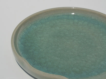 Wavy spoon rest, Celadon