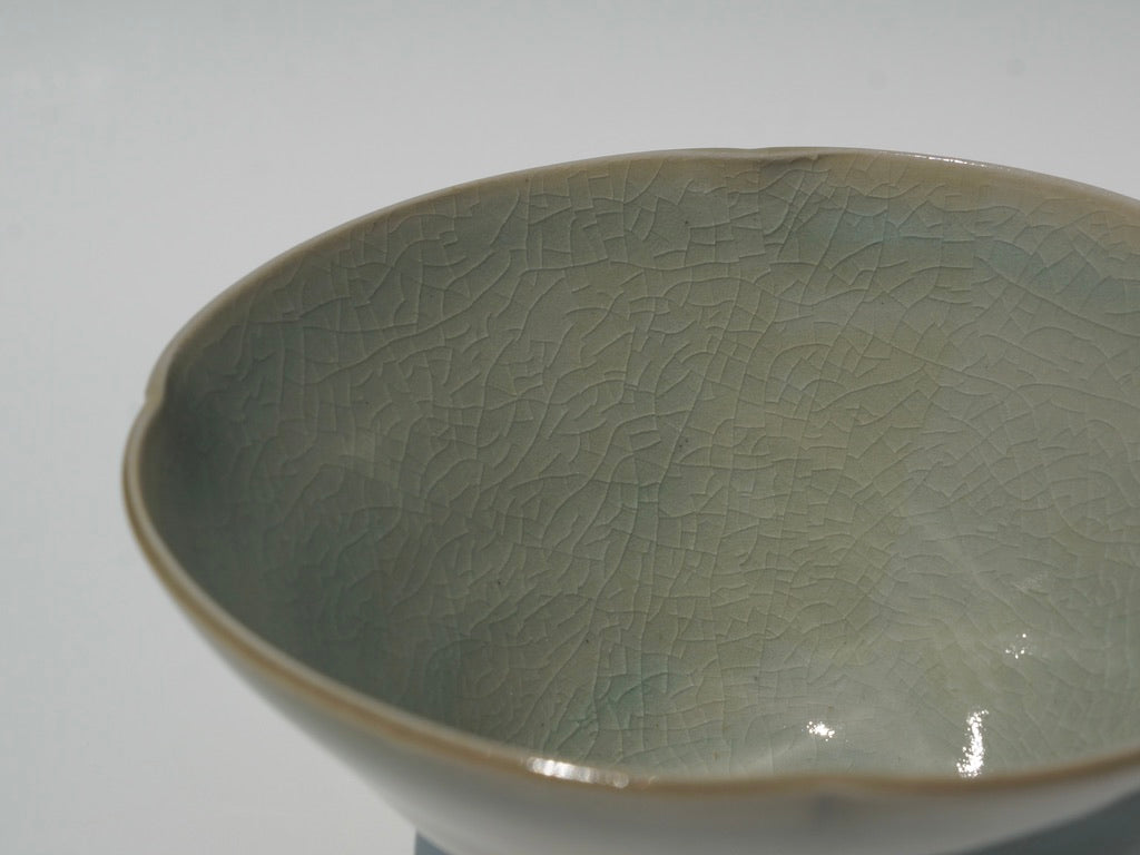 Petal snack bowl, Celadon