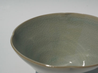 Petal snack bowl, Celadon