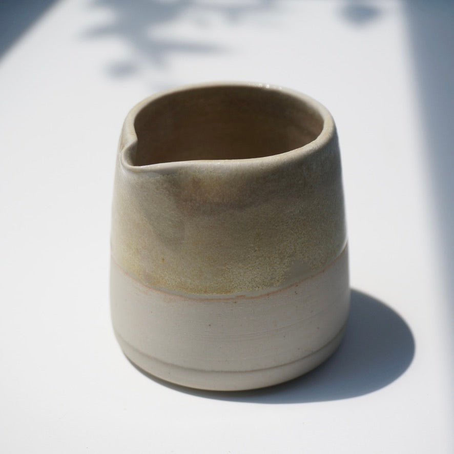 Handmade ceramic mini spouted pitcher by Kongji Pottery