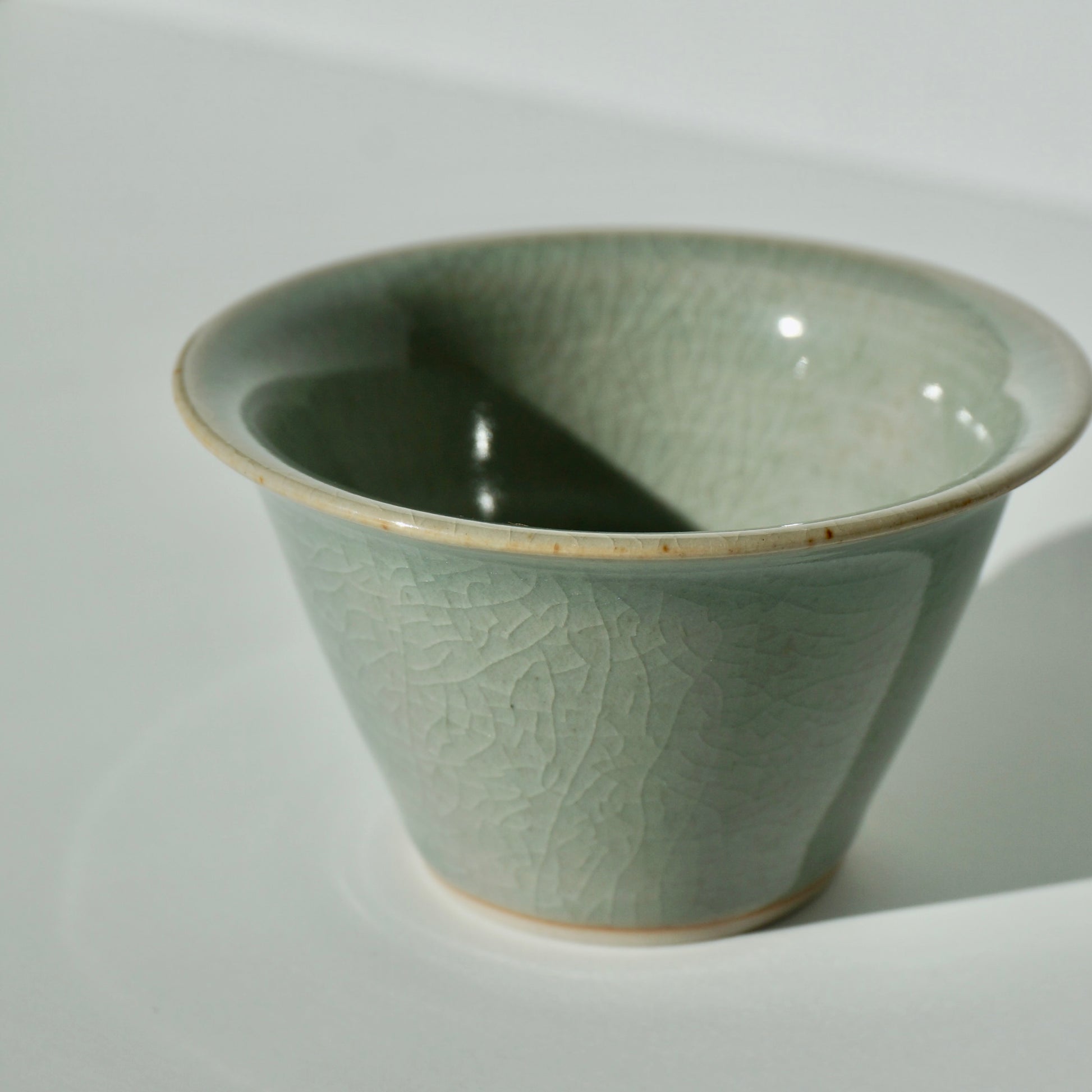 handmade celadon teacup by Kongji Pottery