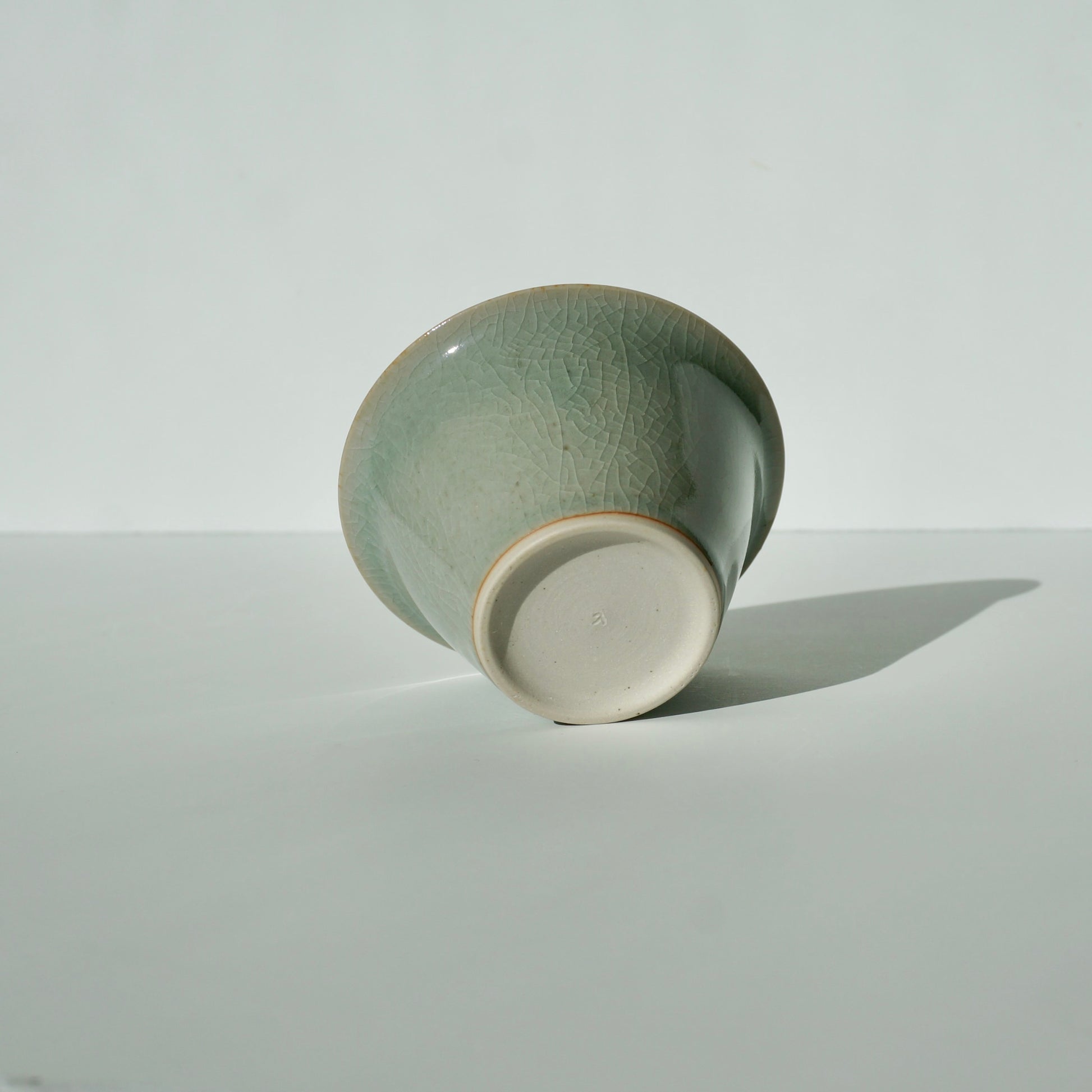 handmade celadon teacup by Kongji Pottery