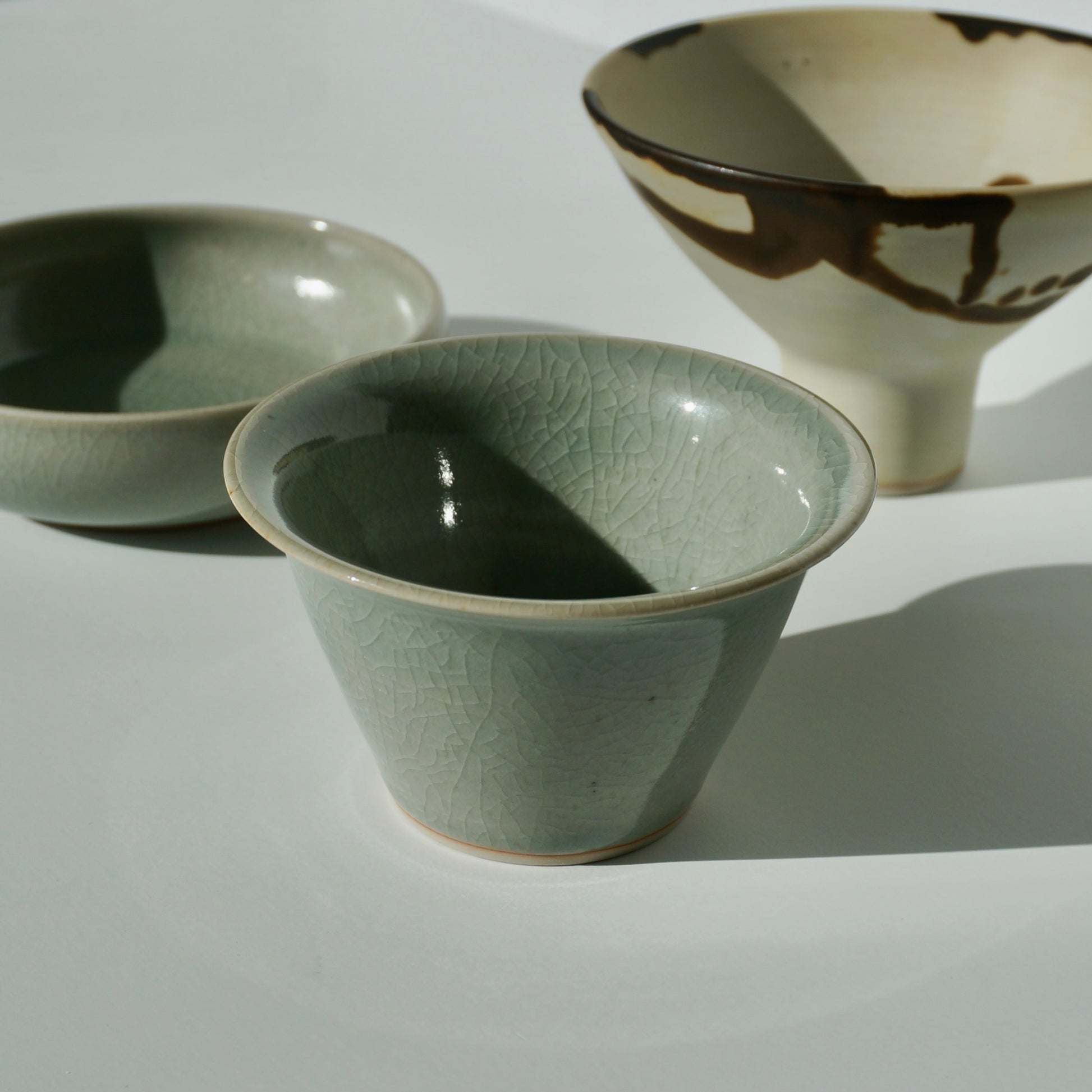 handmade celadon tea ware by Kongji Pottery