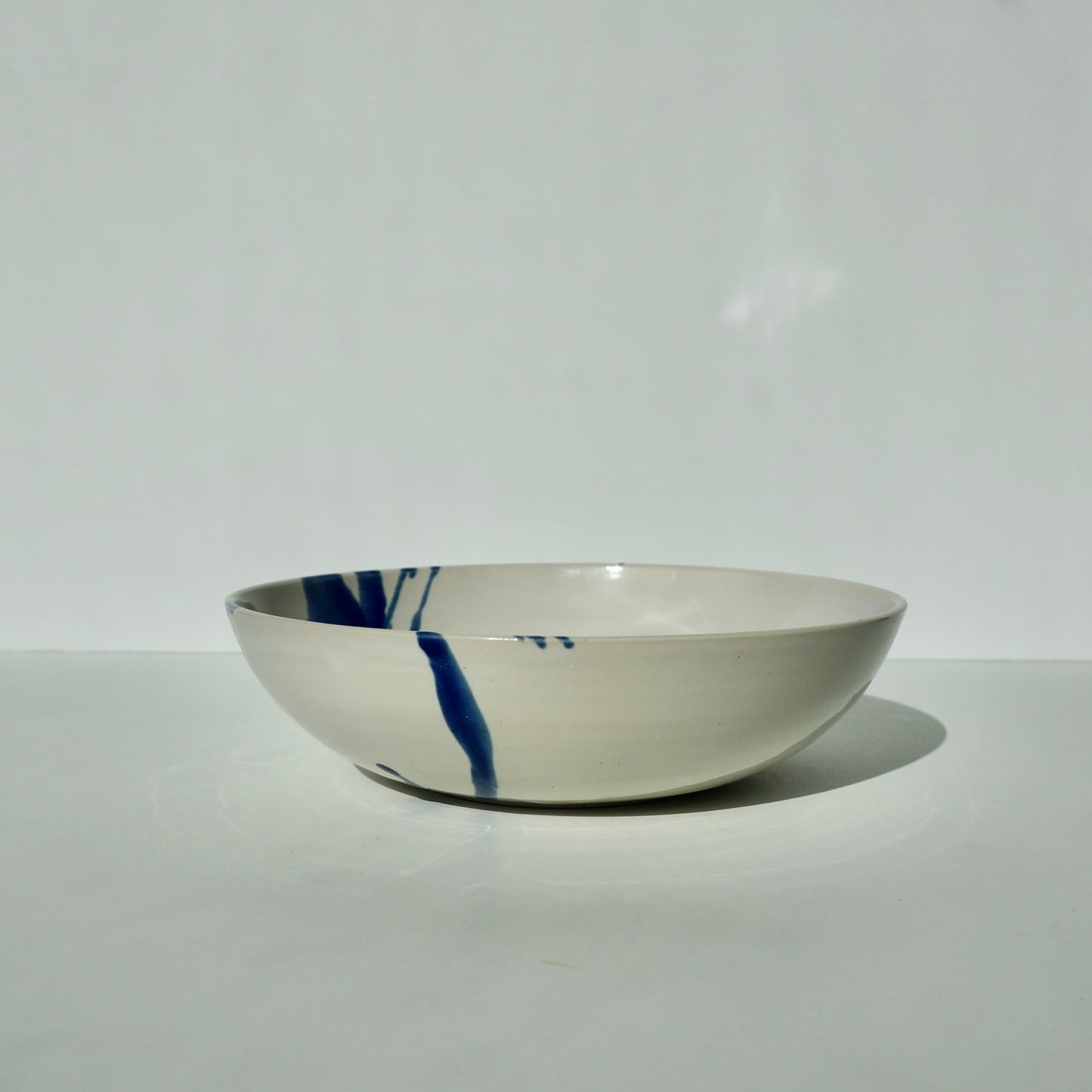 handmade ceramic low bowl by Kongji Pottery