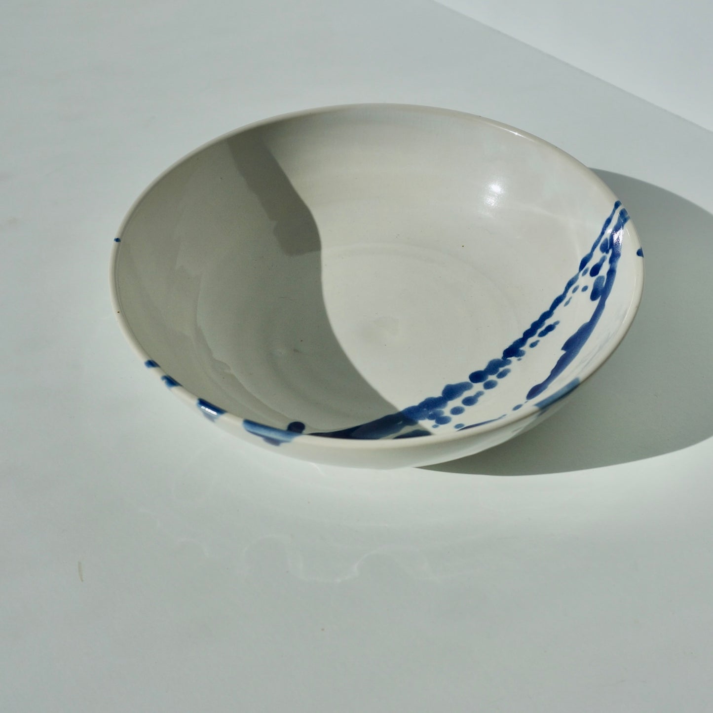 handmade ceramic low bowl by Kongji Pottery