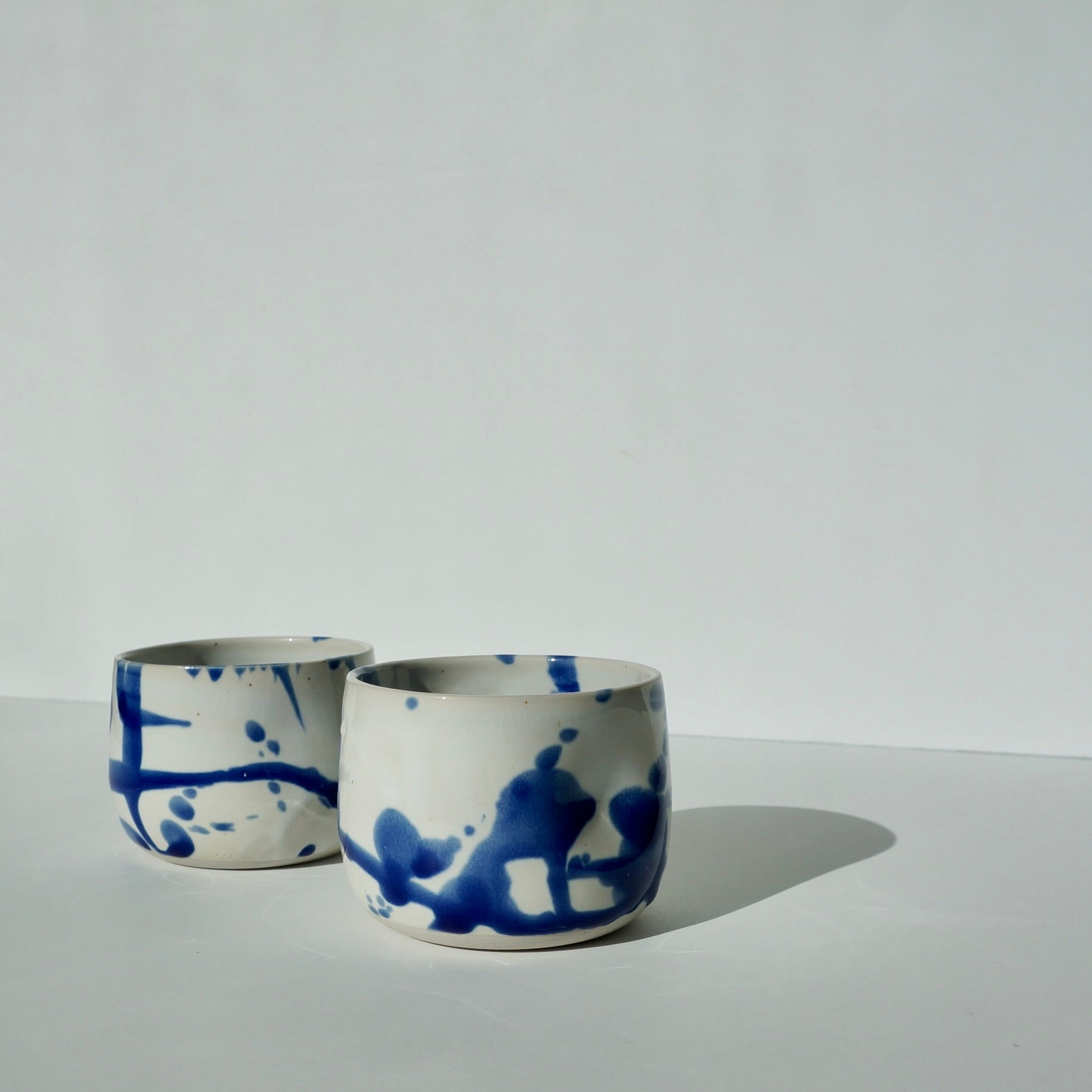 handmade ceramic pinch cups by Kongji Pottery