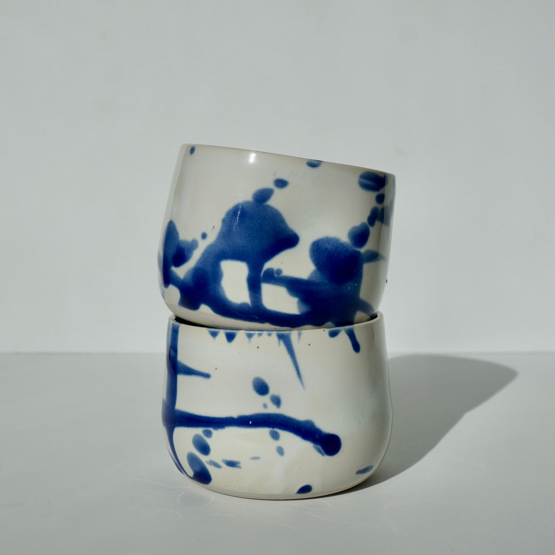 handmade ceramic pinch cups by Kongji Pottery