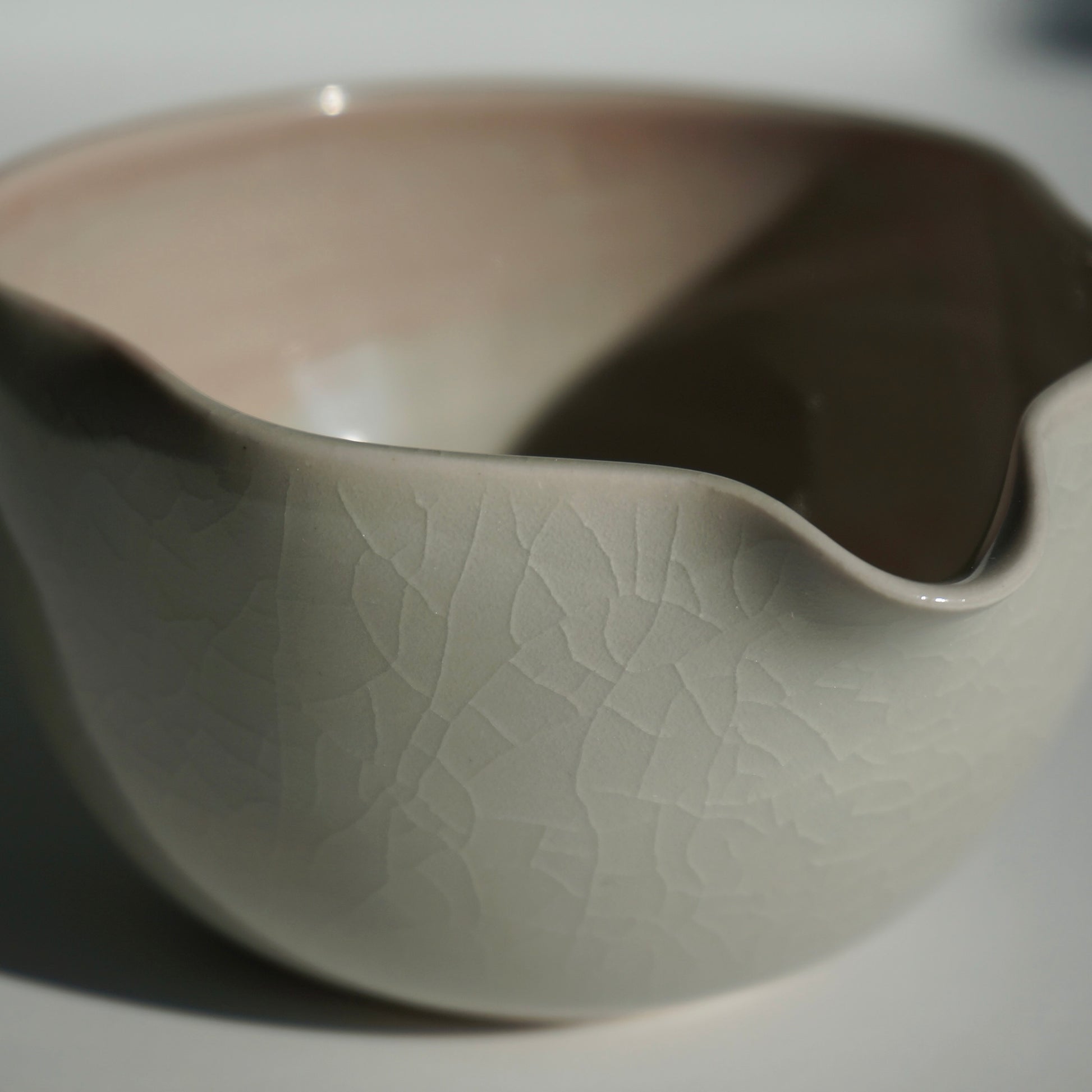 handmade ceramic small spouted bowl by Kongji Pottery