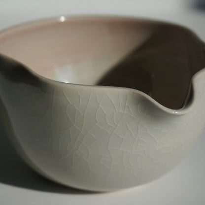 handmade ceramic small spouted bowl by Kongji Pottery